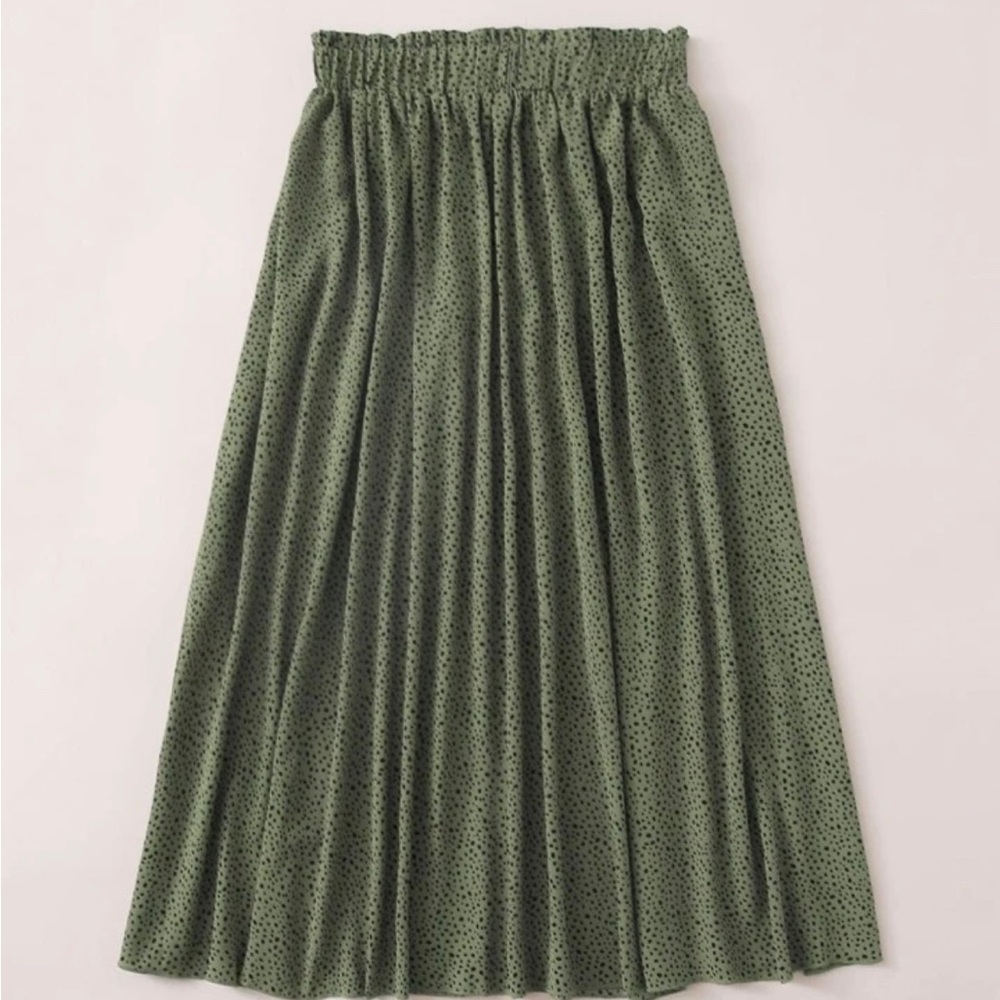 Dalmatian print midi skirt